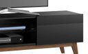 Ver imagem 4 de Rack para Sala Retrô Preto 2 Gavetas 180cm - Imcal Móveis