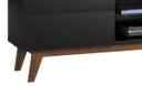 Ver imagem 3 de Rack para Sala Retrô Preto 2 Gavetas 180cm - Imcal Móveis
