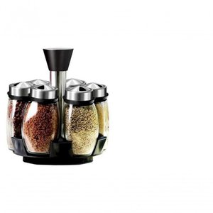 Porta Temperos e Condimentos Base Giratória 6 Potes Cozinha