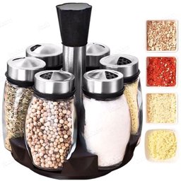 Porta Temperos e Condimentos Base Giratória 6 Potes Cozinha - 5
