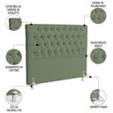 Ver imagem 3 de Cabeceira Casal Queen Cama Box 160cm Cristal C16 Bouclê Verde Oliva - Mpozenato