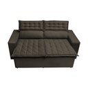 Ver imagem 5 de Sofá Retrátil e Reclinável Cama Inbox Slim 1,50M Tecido Suede Velusoft Café