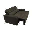 Ver mais imagens de Sofá Retrátil e Reclinável Cama Inbox Slim 1,50M Tecido Suede Velusoft Café