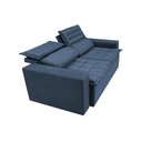 Ver imagem 7 de Sofá Retrátil e Reclinável Cama Inbox Slim 1,50M Tecido Suede Velusoft Azul