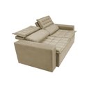 Ver imagem 7 de Sofá Retrátil e Reclinável Cama Inbox Slim 1,50M Tecido Suede Velusoft Bege