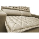 Ver imagem 4 de Sofá Retrátil e Reclinável Cama Inbox Slim 1,50M Tecido Suede Velusoft Bege