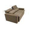 Sofá Retrátil e Reclinável Cama Inbox Slim 1,50M Tecido Suede Velusoft Castor - 7