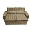 Ver imagem 5 de Sofá Retrátil e Reclinável Cama Inbox Slim 1,50M Tecido Suede Velusoft Castor