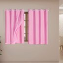 Ver imagem 2 de Cortina Blackout Pvc com Tecido Voil 2,00 M X 1,40 M Rosa