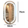 Espelho Led Oval 75x50cm Iluminado Touch Screen com Fonte - 4