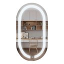 Ver imagem 1 de Espelho Led Oval 75x50cm Iluminado Touch Screen com Fonte