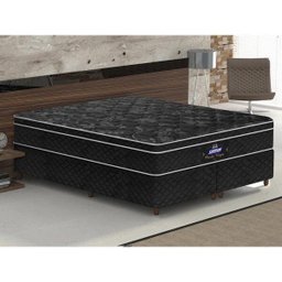 Cama Box Casal Gazin (Colchão + ) Gazin Mola Pérola Negra (Molas Ensacada) Preto 158x198x71 - 1