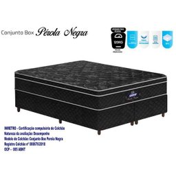 Cama Box Casal Gazin (Colchão + ) Gazin Mola Pérola Negra (Molas Ensacada) Preto 158x198x71 - 3
