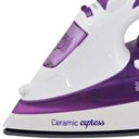 Ver imagem 4 de Ferro de Passar a Vapor Mondial Ceramic Express F-40 Antiaderente Branco e Roxo 127v