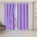Ver imagem 1 de Cortina Blackout Pvc com Tecido Voil 2,80 M X 2,30 M Lilás