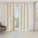 Ver imagem 1 de Cortina Blackout Pvc com Tecido Voil 2,80 M X 2,30 M Bege