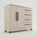 Ver imagem 2 de Cômoda 2 Portas 4 Gavetas com Sapateira Titan