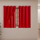 Ver imagem 2 de Cortina Blackout Pvc com Tecido Voil 2,80 M X 1,80 M Vermelho