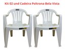 Ver imagem 2 de 02 Cadeira Poltrona Plástico Mor Resistente Braço Bela Vista