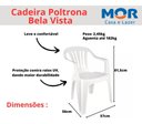 Ver imagem 7 de 02 Cadeira Poltrona Plástico Mor Resistente Braço Bela Vista
