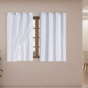 Ver imagem 2 de Cortina Blackout Pvc com Tecido Voil 2,80 M X 1,80 M Branco