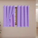 Ver imagem 2 de Cortina Blackout Pvc com Tecido Voil 2,80 M X 1,60 M Lilás