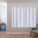 Ver imagem 2 de Cortina Blackout Pvc com Tecido Voil Xadrez 2,80 M X 1,60 M Branco