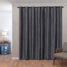 Cortina Blackout Pvc com Tecido Voil Xadrez 2,80 M X 2,30 M Preto - 2