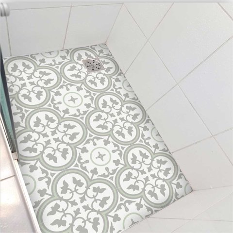 Piso vinil adesivo antiderrapante para box tons pastéis - 1,20 x 0,97 metros