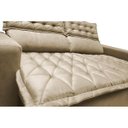 Ver imagem 2 de Sofá 3 Lugares Retrátil e Reclinável Cama Inbox Slim 1,80M Velusoft Bege
