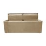Sofá 3 Lugares Retrátil e Reclinável Cama Inbox Slim 1,80M Velusoft Bege - 6