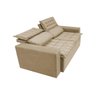 Sofá 3 Lugares Retrátil e Reclinável Cama Inbox Slim 1,80M Velusoft Bege - 7