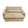 Sofá 3 Lugares Retrátil e Reclinável Cama Inbox Slim 1,80M Velusoft Bege - 5