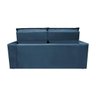 Sofá 3 Lugares Retrátil e Reclinável Cama Inbox Slim 1,80M Velusoft Azul - 6