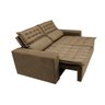 Sofá 3 Lugares Retrátil e Reclinável Cama Inbox Slim 1,80M Velusoft Castor - 8