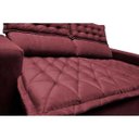 Ver imagem 2 de Sofá 3 Lugares Retrátil e Reclinável Cama Inbox Slim 1,80M Velusoft Vinho