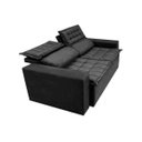 Ver imagem 7 de Sofá 3 Lugares Retrátil e Reclinável Cama Inbox Slim 1,80M Velusoft Preto