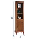 Ver imagem 5 de Estante para Sala 2 Prateleiras 1 Gaveta 1 Porta Pés Luiz Xv 60104 Linz Móveis - Imbuia Glazer