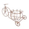 Bicicleta floreira jardim decoração média p/ vaso ferro rose - 5