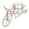 Bicicleta floreira jardim decoração média p/ vaso ferro rose - 3