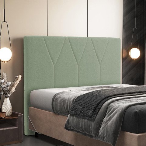Cabeceira Cama Box Quenn 160 cm Aurora W01 Bouclê Oliva - Lyam Decor
