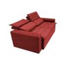 Sofá 3 Lugares Retrátil e Reclinável Cama Inbox Slim 1,80M Velusoft Vermelho - 7