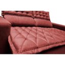 Ver imagem 2 de Sofá 3 Lugares Retrátil e Reclinável Cama Inbox Slim 1,80M Velusoft Vermelho