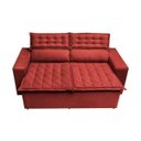 Ver imagem 5 de Sofá 3 Lugares Retrátil e Reclinável Cama Inbox Slim 1,80M Velusoft Vermelho