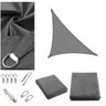 Toldo Sombreamento Vela Cobertura Triangulo Sombralux- Cinza - 1