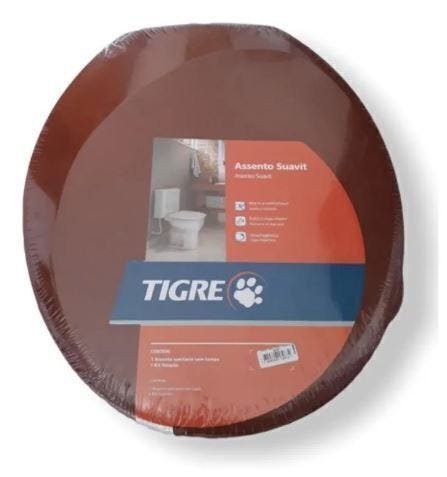Assento Sanitário Tigre Almofadado Macio Suavit Caramelo - 2