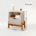 Ver imagem 3 de Mesa de Cabeceira Antares Cor:Off White
