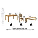 Ver imagem 3 de Conjunto Mesa 160cm 2 Cadeiras e 2 Bancos Área Gourmet Madeira Maciça Ventimiglia Yescasa Marrom/Nogueira