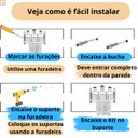 Ver imagem 4 de Nicho Porta Toalha em Mdf Organizador Banheiro Suporte Toalheiro de Hotel para Parede Branco Suíte