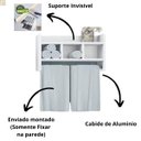 Ver imagem 2 de Nicho Porta Toalha em Mdf Organizador Banheiro Suporte Toalheiro de Hotel para Parede Branco Suíte